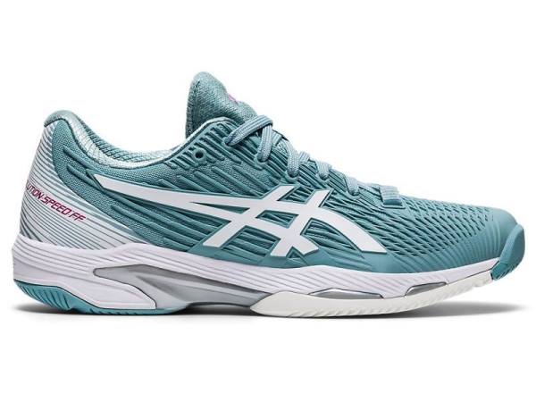 Asics Tennisschoenen Dames, SOLUTION SPEED FF Wit/Blauw - Asics Nieuwe Collectie DATE_TIME Hockeyschoenen | B2018973-VL